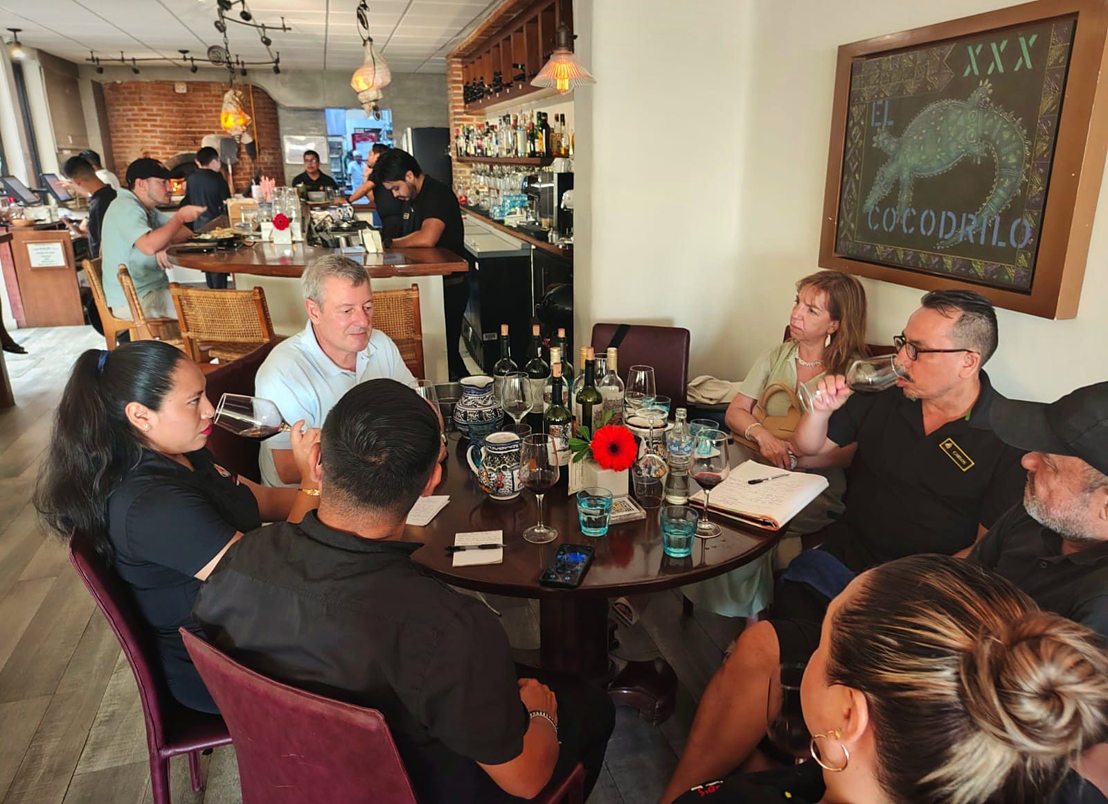Degustación con el equipo de un restaurante
